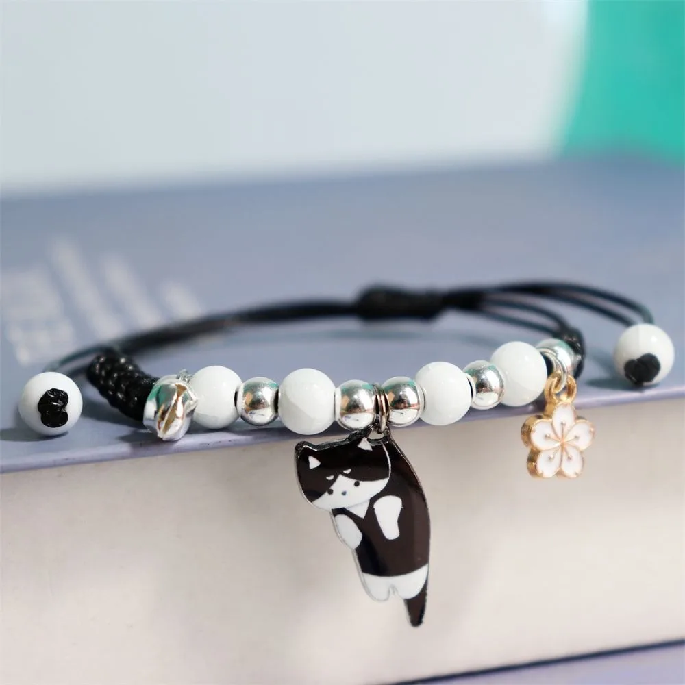 Fashion Charm Cartoon Cat Bracelet Adjustable Bracelet Jewelry Cute Animal Bracelet Korean Lucky Friendship Bracelets Women/Men