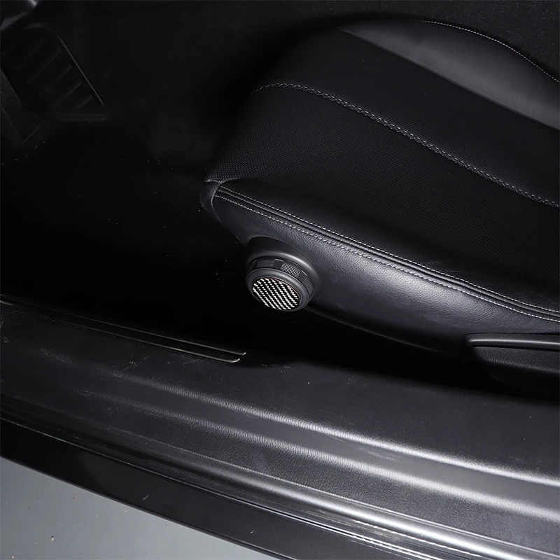 For Mazda MX-5 2016-2023 Car Seat Adjustment Button Decoration Sticker Soft Carbon Fiber Interior Accessories