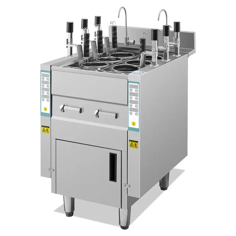 Auto Lift Commercial Noodle Boiler Durable Food Grade Stainless Steel Multi Basket Design Fast Heating for Canteen Noodle Making