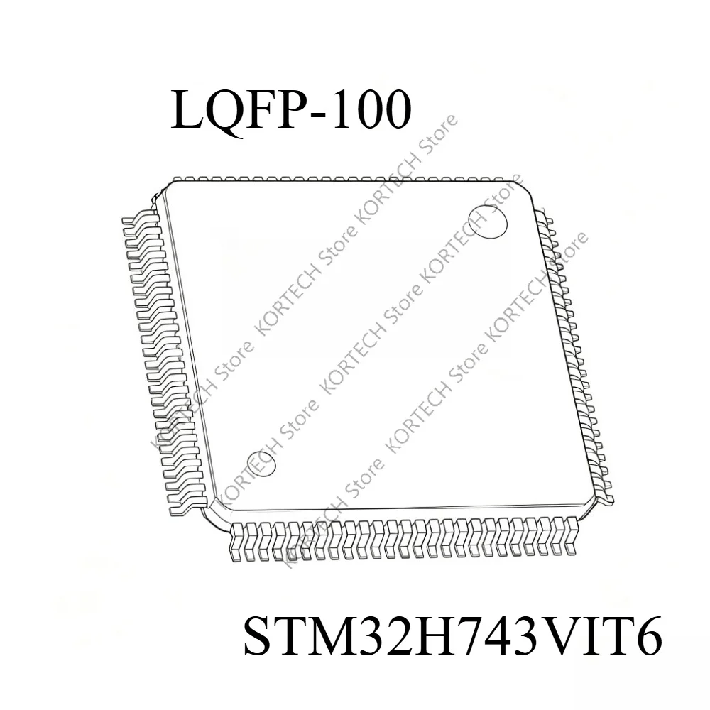 1Pcs/Lot  Brand new original STM32H743VIT6 LQFP-100 Car Memory Chips Cpu  High Performance-Microcontroller