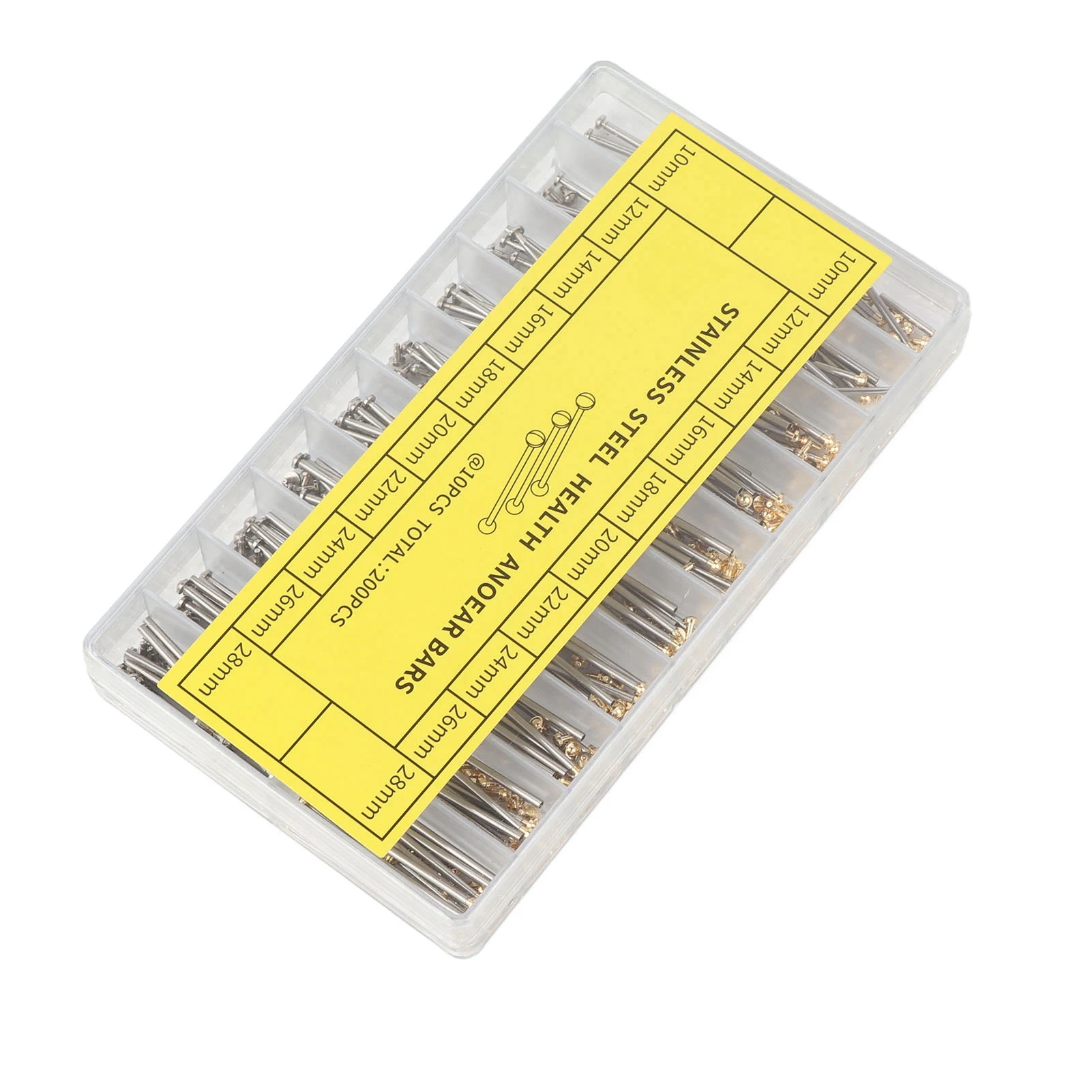 Watch Strap Screw Link Pin  Fit Gold Silver Watch Connecting Screw Tube 1.3mm Width 10 Different Size for Watchmaker