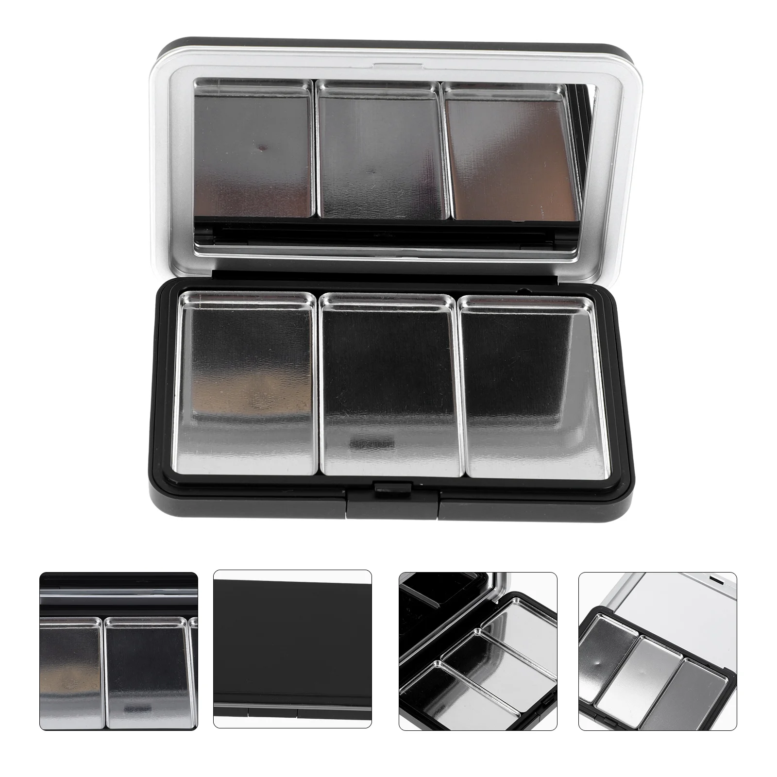 Blush Storage Box Fillable Eyeshadow Container Travel Makeup Plate Highlighter Case Refillable Lipstick Palette DIY Blusher