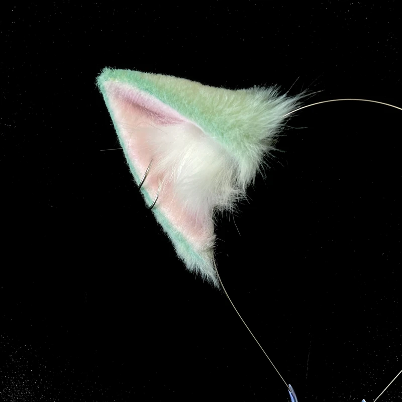 Halloween Cosplay Animal Beast Ears Hairhoop Headwear Custom Made Green Ear Anime Christmas Game Party Cosplay Prop