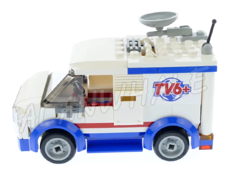 848 elementów Zestaw klocków City Donut shop otwierający się sklep z donutami, rower cargo do kawy, dźwig, przyczepa, ciężarówka, furgonetka, miasto 11392 Kompatybilny z modelem