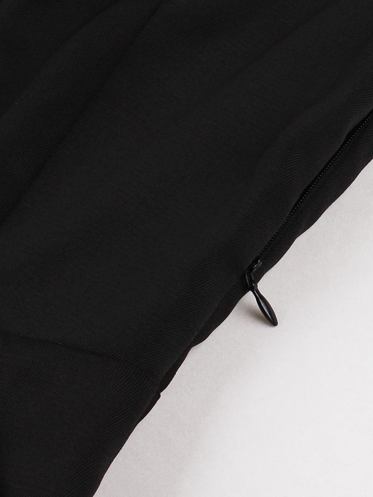 Tonval Vestidos elegantes blancos con contraste negro formal con cuello entallado para mujer Vestido largo vintage con bolsillos y dobladillo acampanado