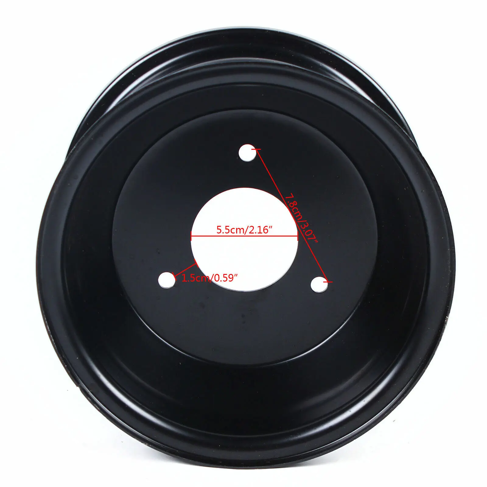 7-Inch All-Terrain Wheel Rim for 16x8-7 Tires, 3 Lug 78mm, Quad ATV, 125cc Go-Kart, Radiator