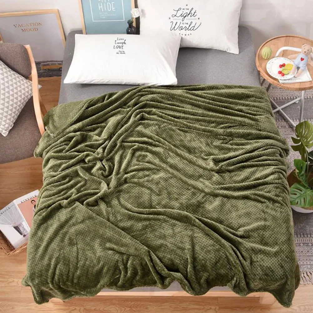 

1 pc Thickened Air Conditioning Blanket Soft Warm All Seasons Throw For Couch Bed Home Sleeping Lightweight Safe Blanket