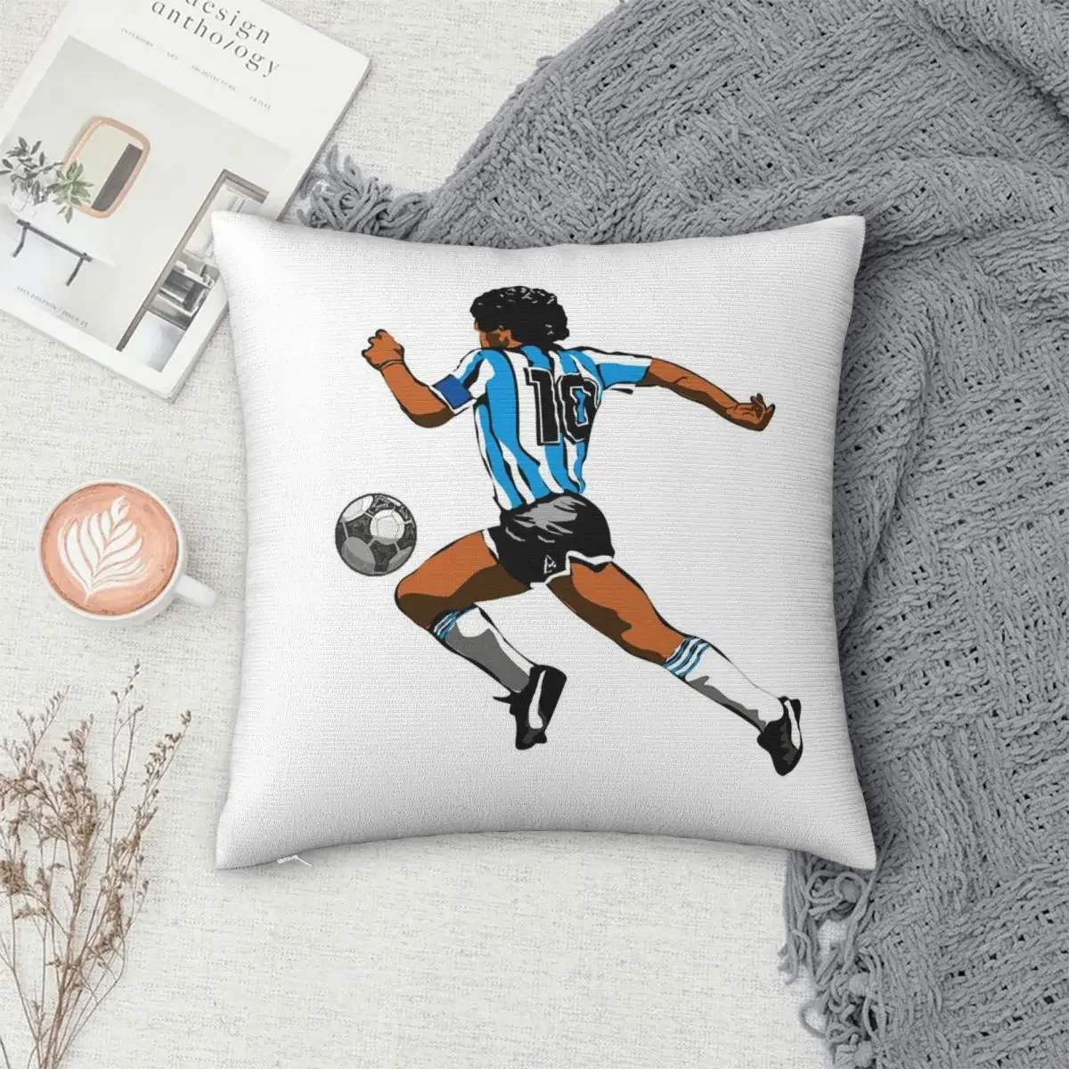 غطاء وسادة مربع لكرة القدم الأرجنتين من El Diego 41 Maradona غطاء وسادة ديكور مريح للأريكة المنزلية #6