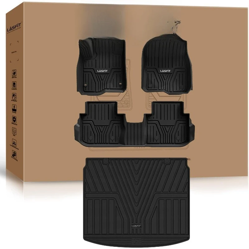 

Floor Mats and Cargo Liner for Honda CR-V 2023 2024 2025 2026 (Include Hybrid Models), All Weather TPE Car Trunk Mat (Upp