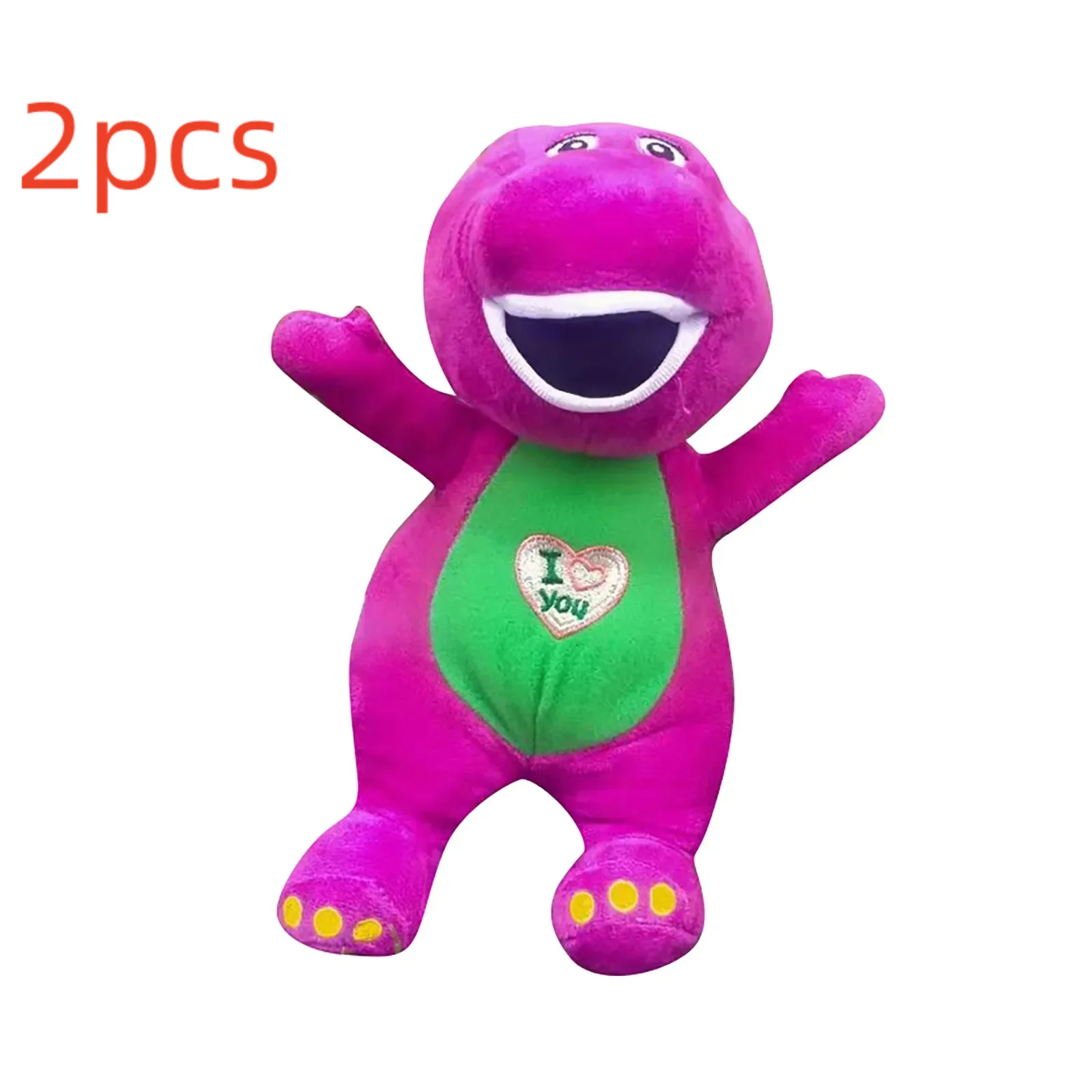Barney Cartoon Style Cartoon Doll Peluche Giocattolo per bambini adulti Dinosauro Peluche Bambola Ornamenti da comodino, Ornamenti per divano
