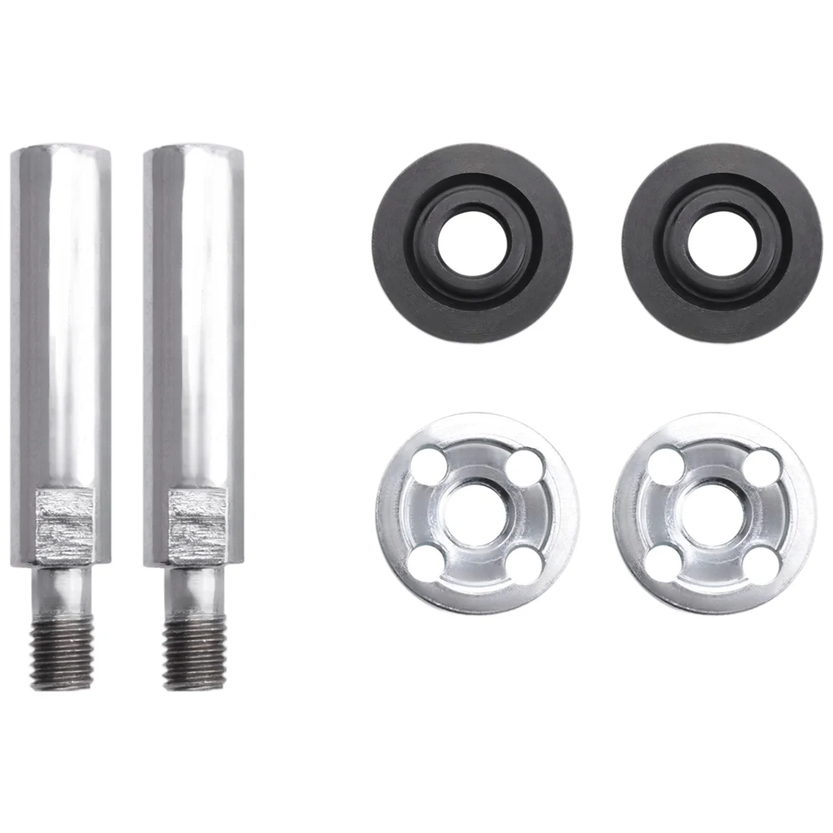 Angle Grinder Extension Connecting Rod,M10 Thread Rotary Polisher Extension Shaft with 4Pcs Flange Lock Nut