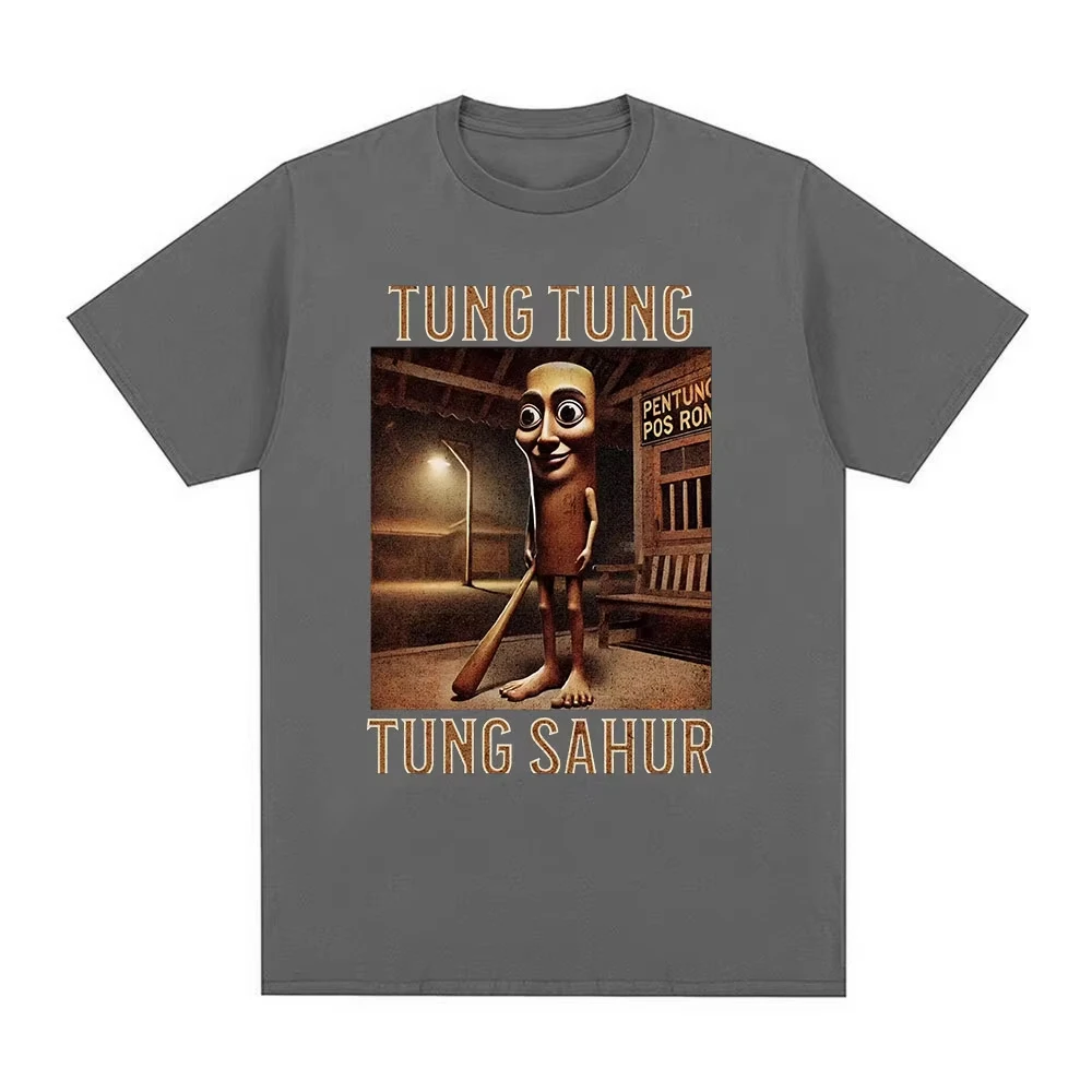 الصيف تونغ تونغ الصحور الإيطالية Brainrot مضحك ميمي الرجال النساء تي شيرت موضة الفكاهة القطن قصير الأكمام تيز بلايز عادية #3