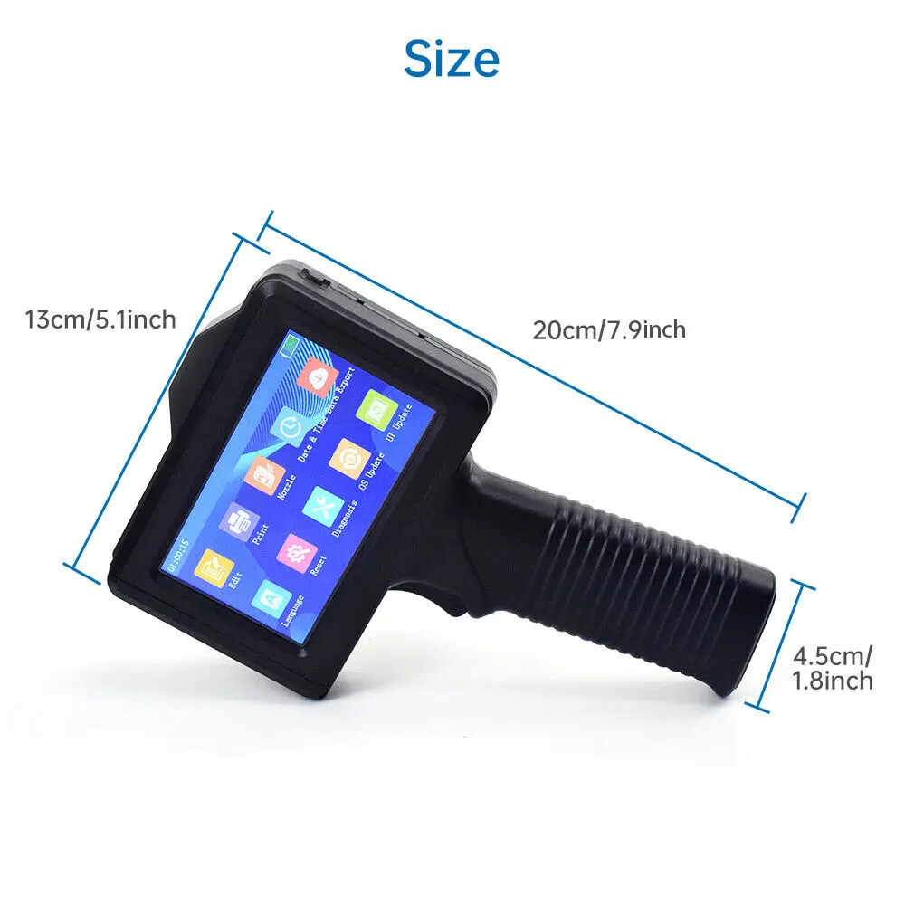 Di Động Cầm Tay Phun Với 5.6 Inch Màn Hình LED Cảm Ứng Nhanh Khô In Phun QR Mã Hóa Máy
