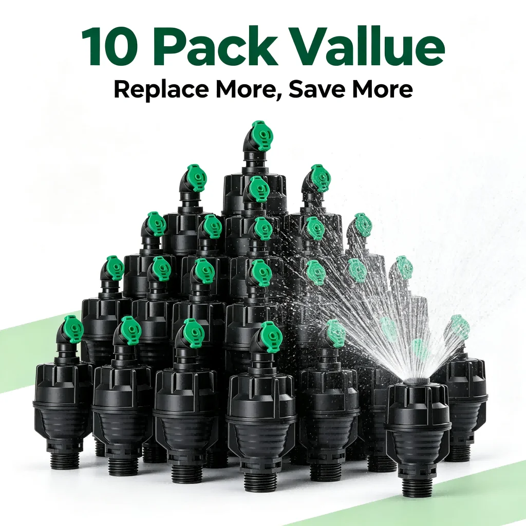 1/2 Inch Threaded Water Bird Sprinkler Head for Full Rotation and Balanced Water Application in Open Field Use
