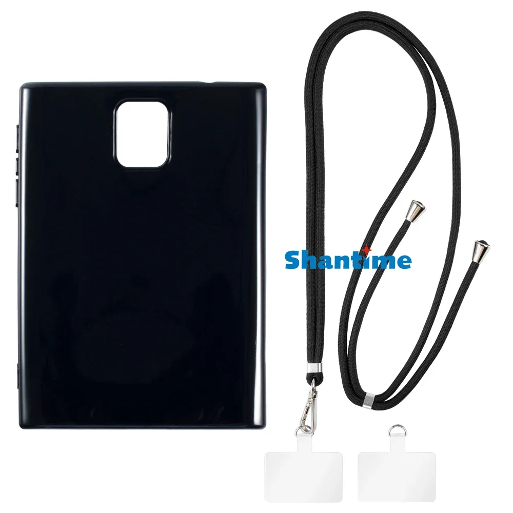 Suitable for BlackBerry Passport Q30 Case + Ajustable Neck/Crossbody Lanyards and Spacers, Silicone TPU Cover