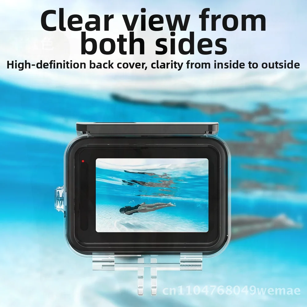 Telesin GoPro Hero 13/12/11/10/9 Водонепроницаемый защитный чехол для дайвинга Экологически чистый материал ПК с подвижным основанием