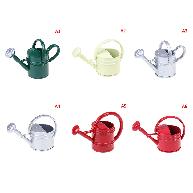 Năm 1/12 Kim Loại Bình Tưới Cây Sân Vườn Thu Nhỏ Trang Trí Cho Trẻ Em Bé Búp Bê Acces Nhà Búp Bê Thu Nhỏ Đồ Gỗ Đồ Chơi