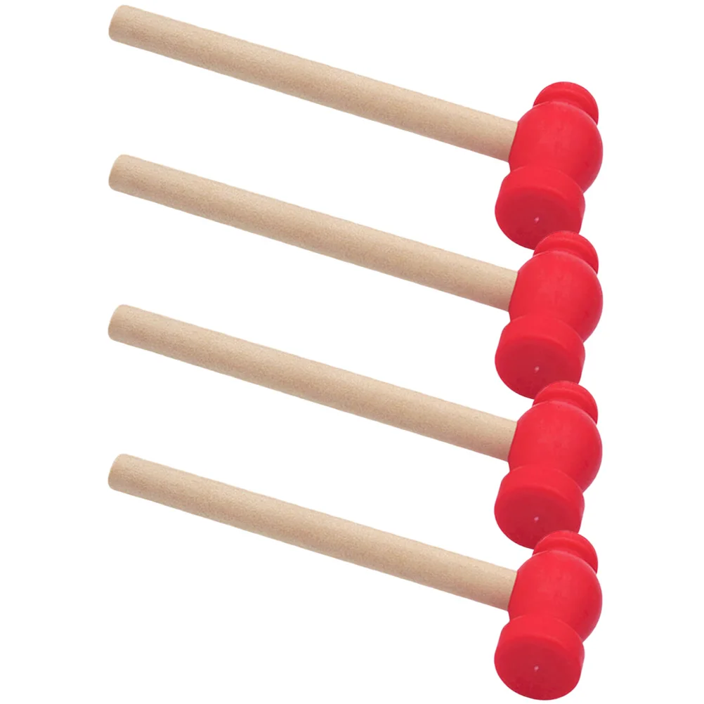 4pcs Children Repair Tools Small Hammer Baby Toy Toddler Pounding Kids Toys Hammering Gavel Pretend Play Hammers Educational
