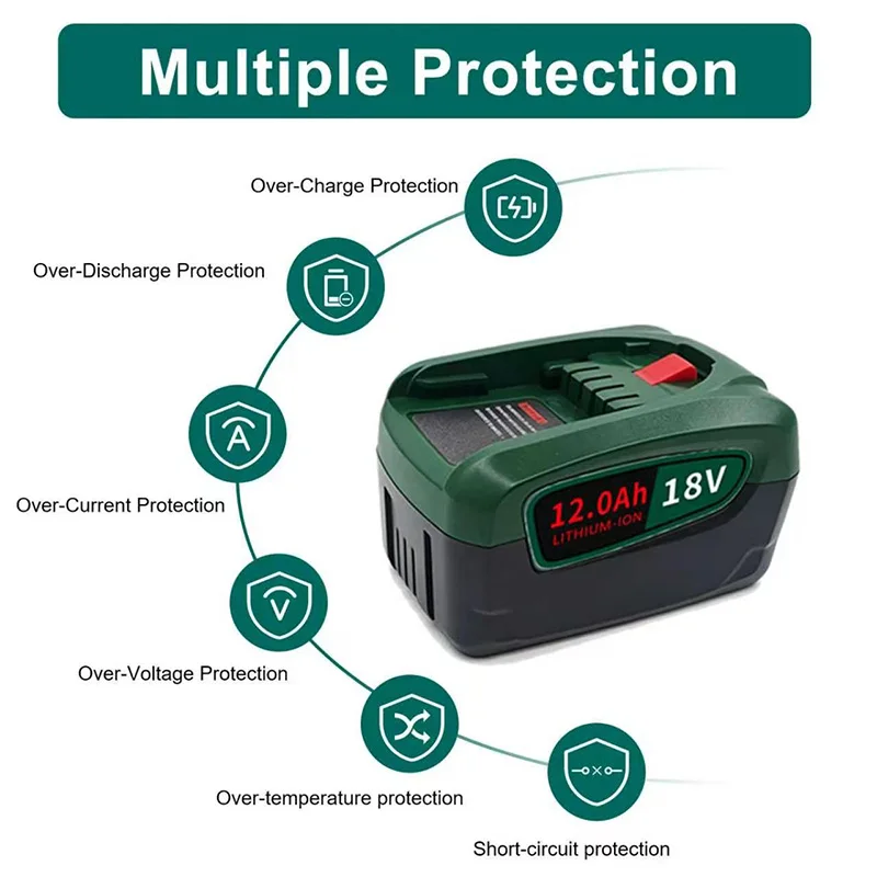 🔋️18V For Replacement Li-ion Battery For Bosch Home-Garden PBA PSB PSR 18V Battery PowerTools AL1880CV AL18815CV🏆