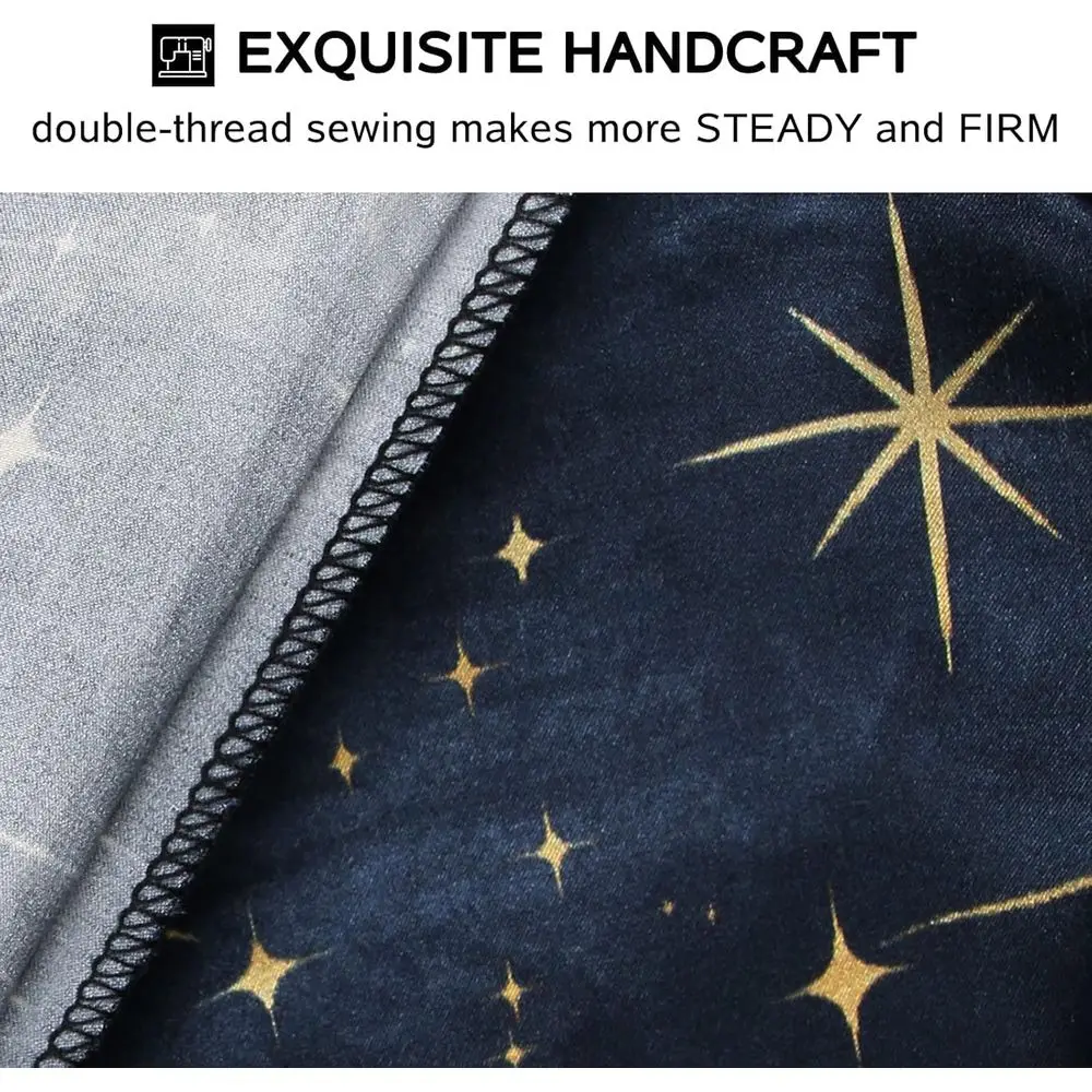 أغطية وسائد من حرير التوت 100% بحجم كوين مع نمط السماء المرصعة بالنجوم الزرقاء، 22 مومي، 20 × 30 للعناية بالبشرة والشعر