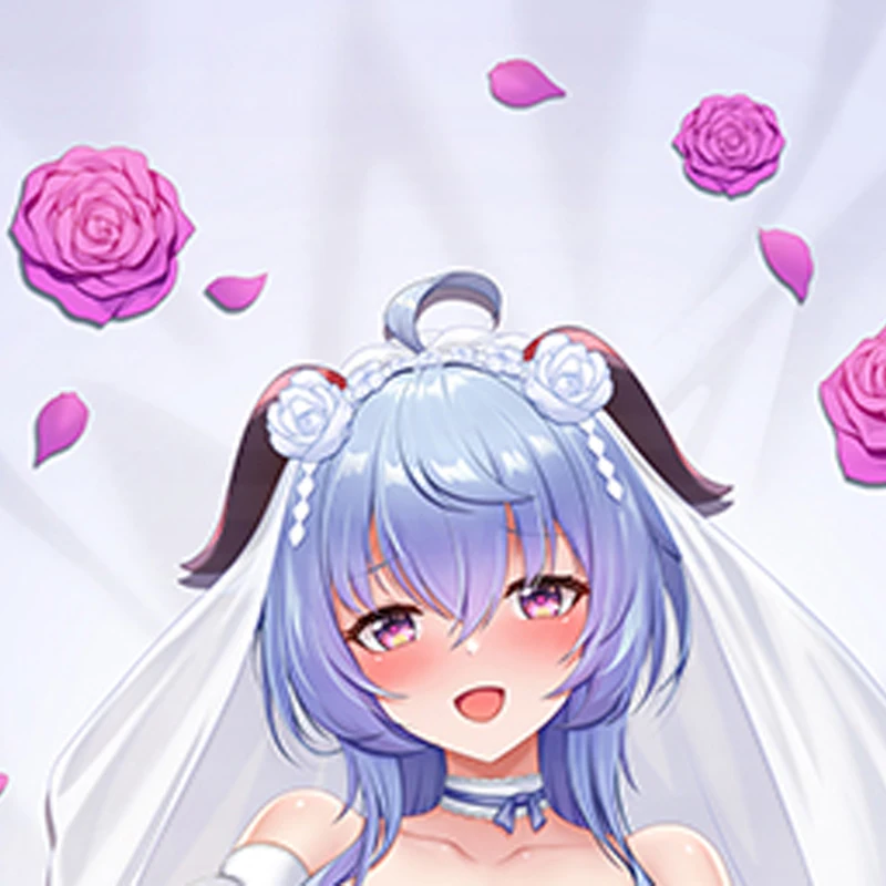Dakimakura Anime Ganyu Pillow Case Double-sided Print Of Life-size Body Pillowcase Gifts Cushion Cover