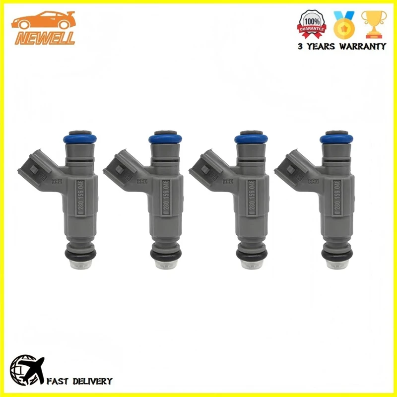 4pcs 0280156046 1S4E-A5A 1S4Z-9F593-AA 1S4E-9F593-A5A CM-5025 822-11141 Fuel Injector For FORD FOCUS 2002-2004 2.0L