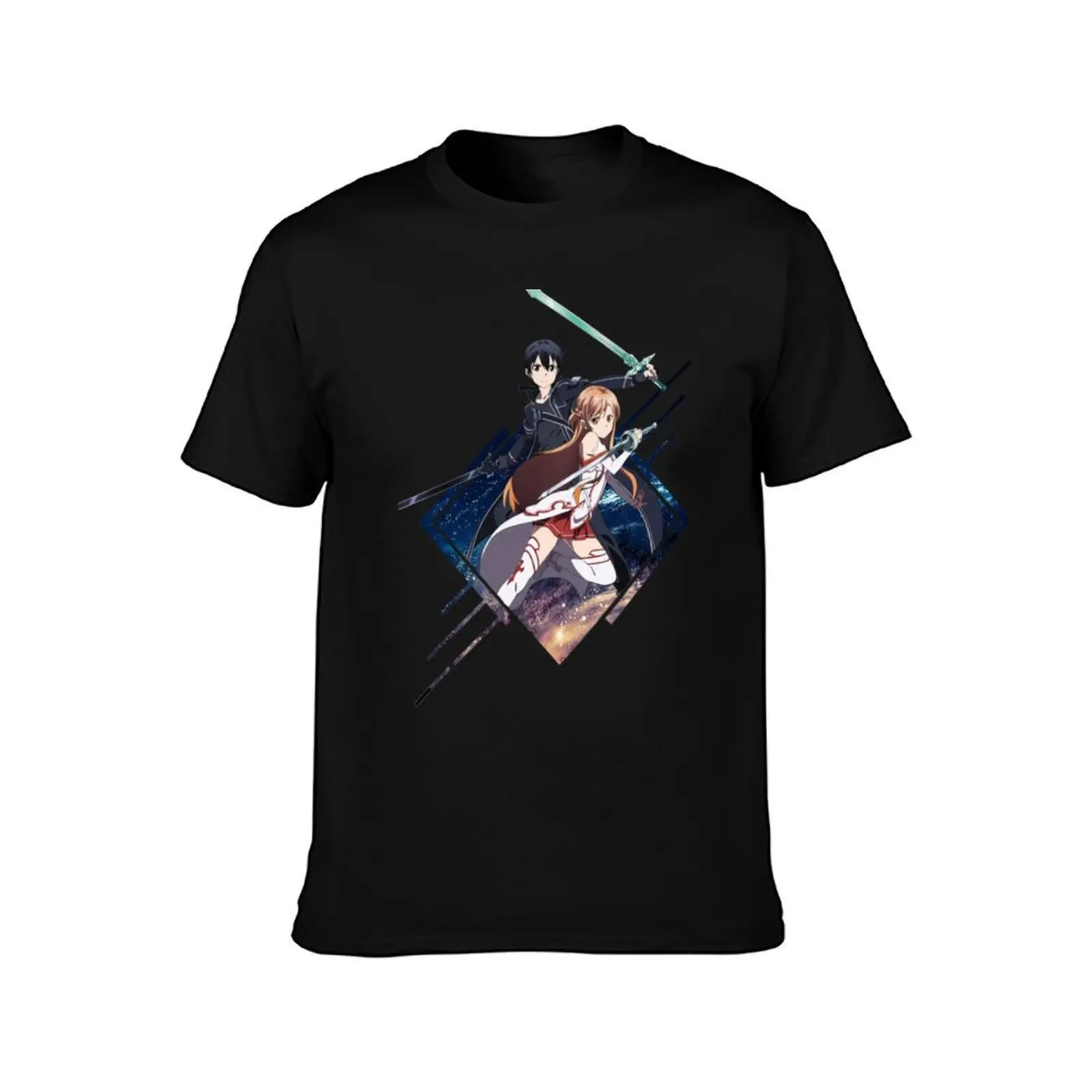 Kirito?Asuna?S.A.O T-Shirt plus sizes graphic shirts Short sleeve tee basketball graphic tees t shirts for men pack