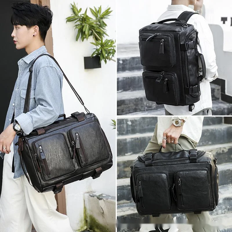 Men's Large Travel Backpack Business Trip Handbag Multi Functional Backpack Outdoor Daypack Single Shoulder Crossbody Bag