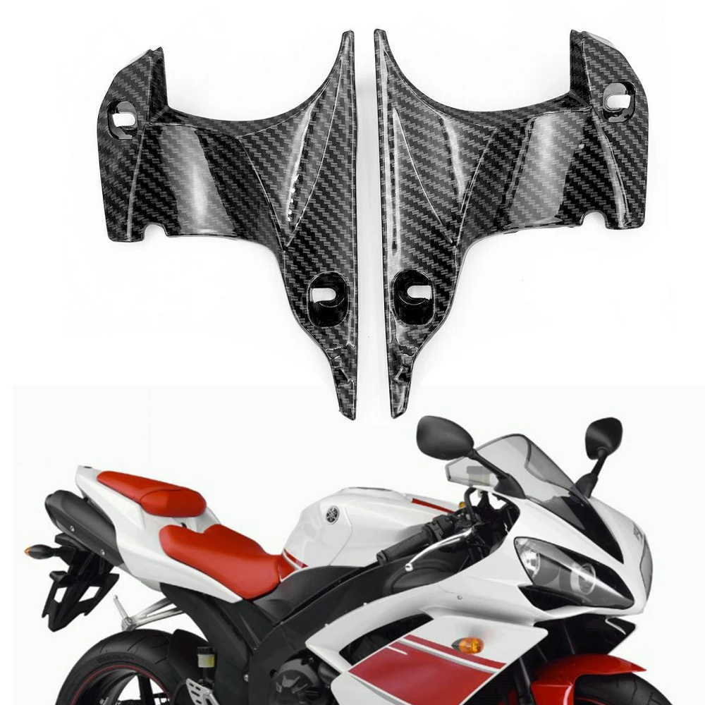 Carbon Fiber Motorcycle Part New Front Handle Bar Air Tube Ram Dash Cover Fairing Fit For Yamaha YZF R1 YZF-R1 YZFR1 2007 2008