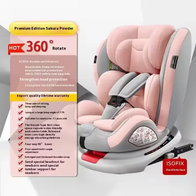 Great Price Car Internal Accessories Large Space Car Safety Seat Can Recline And Rotate Baby Car Seat