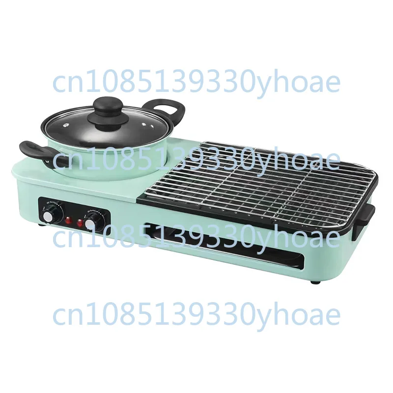 New Washing, Baking and Frying All-in-One Machine Household 220V BBQ Hot Pot Integrated Boiler 110V