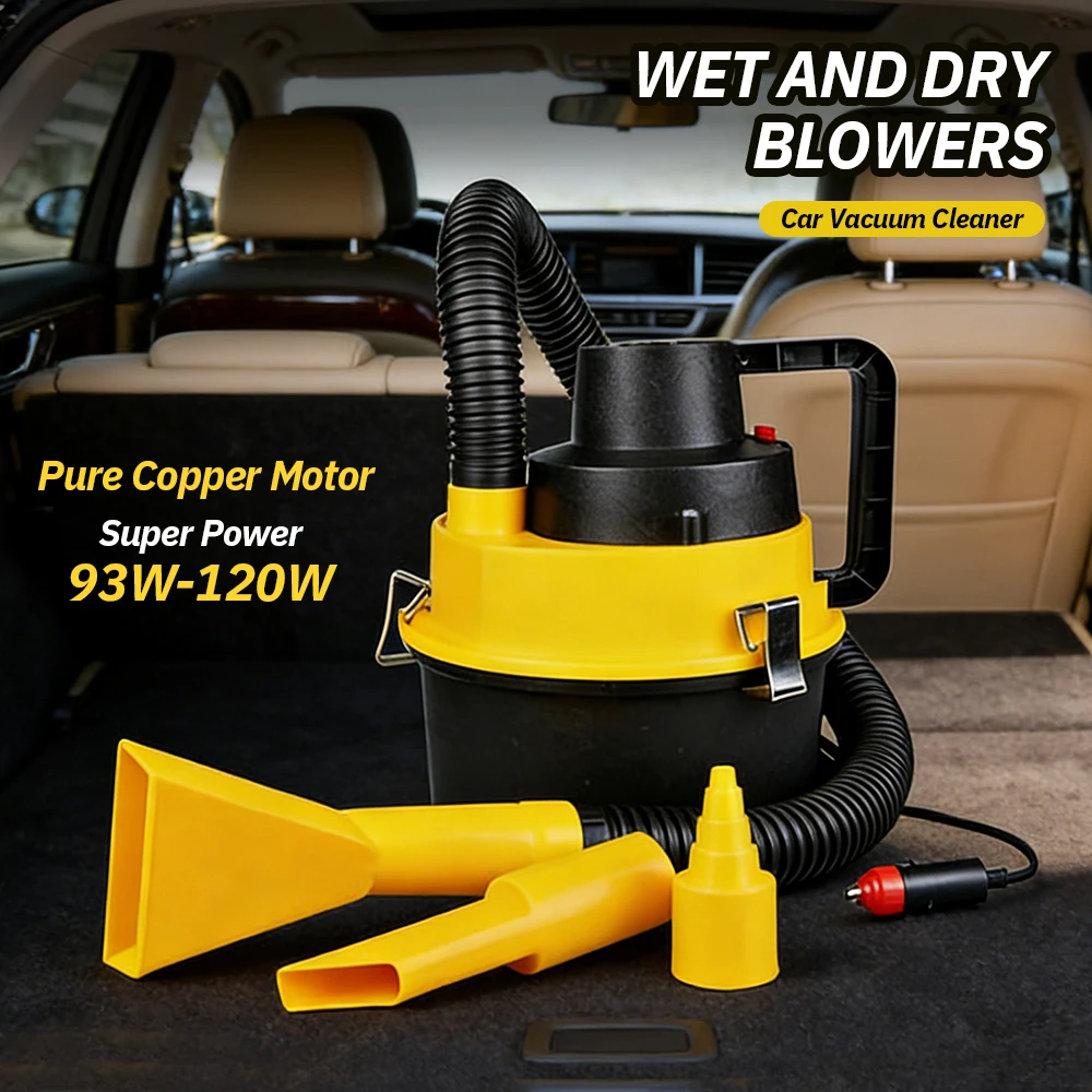 

Электрический пылесос 12В высокой мощности для автомобиля - портативный пылесос для сухой и влажной уборки салона автомобиля