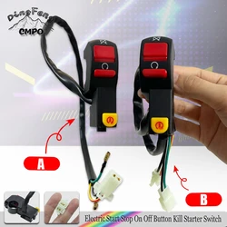 Electric Start Stop On Off Button Kill Starter Flameout Switch Motorcycle Dirt ATV Quad Bike On-Off Toggle Switch Push-Button