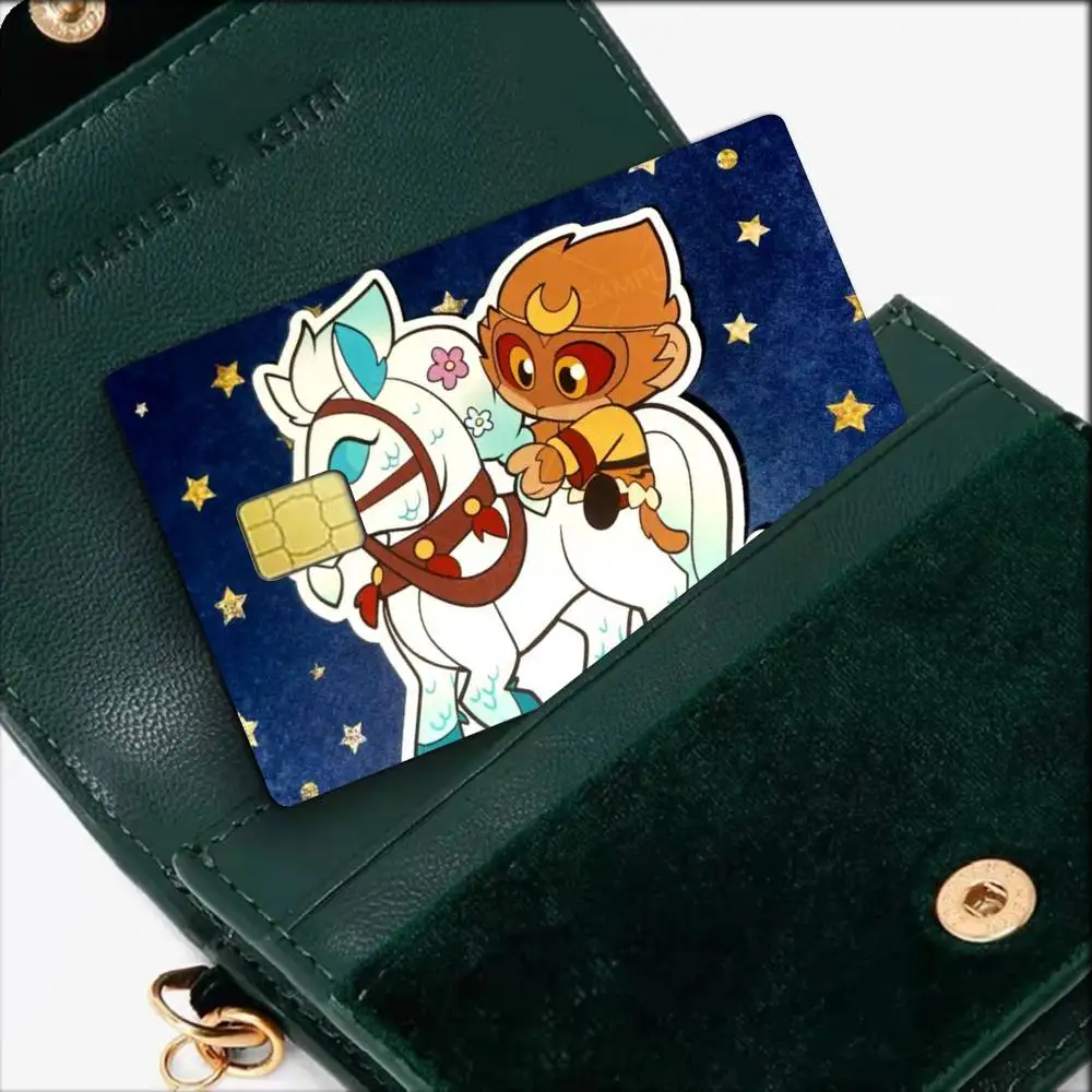 Anime Sun logo Wukong Waterproof Film Skin Cover Credit Card Stickers Debit Front Bank Bus