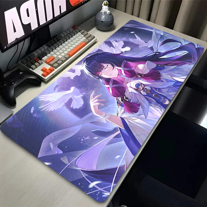 Columbina Mousepad Non-slip Rubber Gaming Genshin Impact Mouse Pad Keyboard Mat Computer Laptop Pad XXL Anime Cute Girl Desk Mat