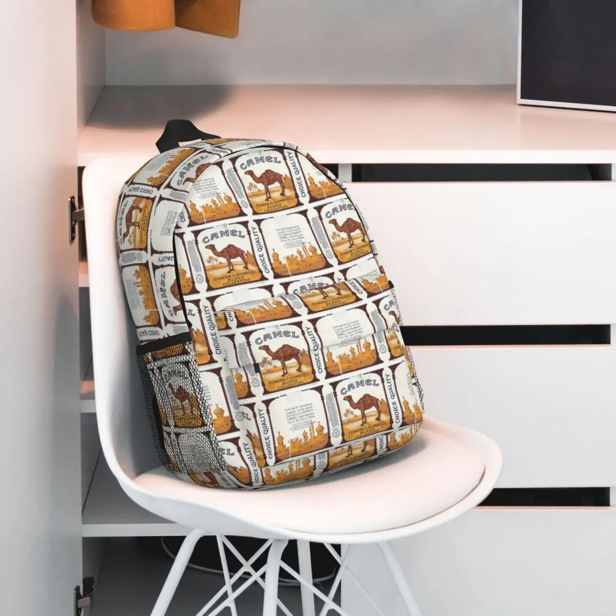 Vintage Camel Cigarette Pack Backpack Hot Sale Daypack Large Capacity Boys Girls BookBag Shoulder Bags for Men Women School Bag