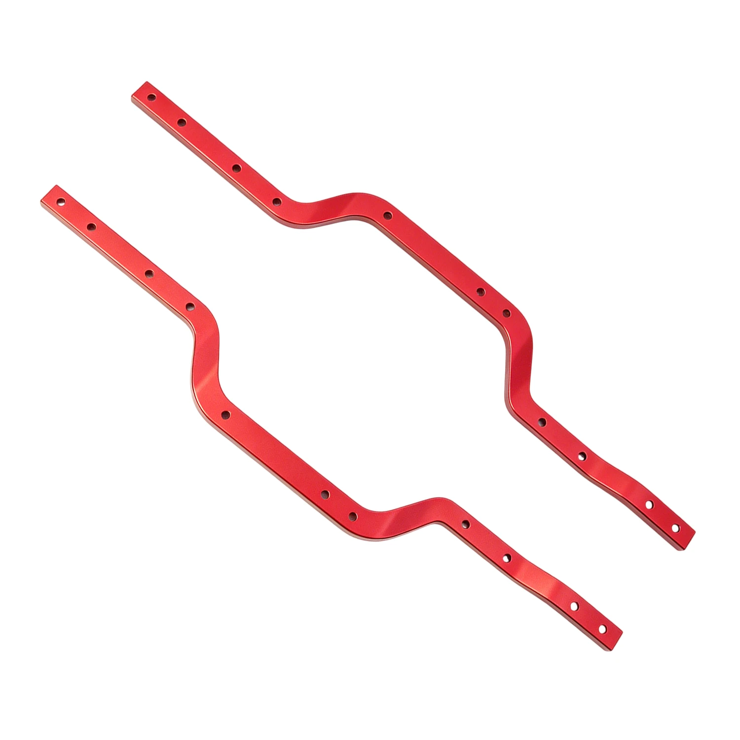 2Pcs Aluminum Girder Side Frame Chassis Rails Beam for Hyper GO MJX 1/18 H18P RC Car Metal Upgrade OP Accessories