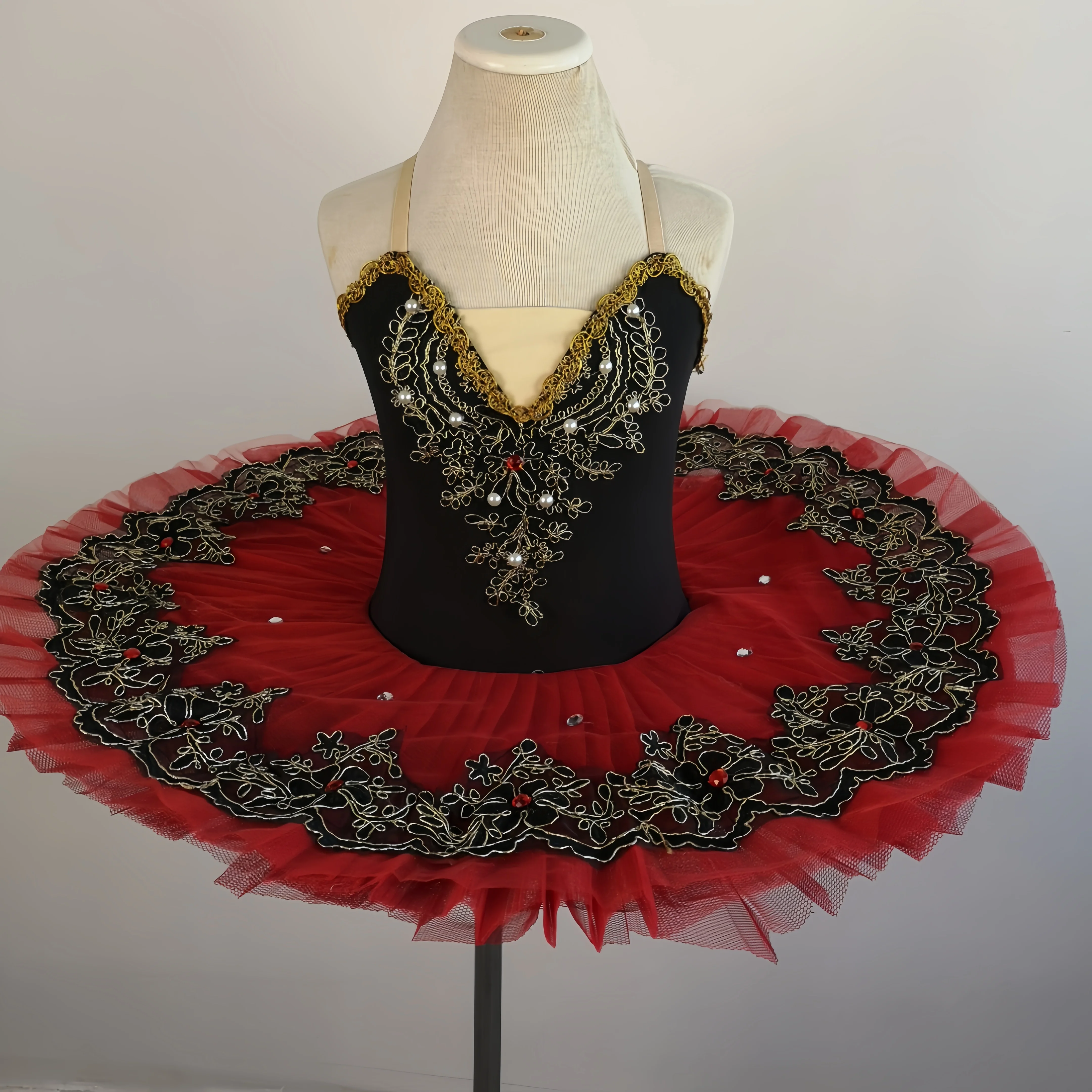 

Black Red Professional Tutu La Esmeralda Performance Ballet Tutu Platter Pancake Tutu Dress Girls adult Ballerina Party Costume