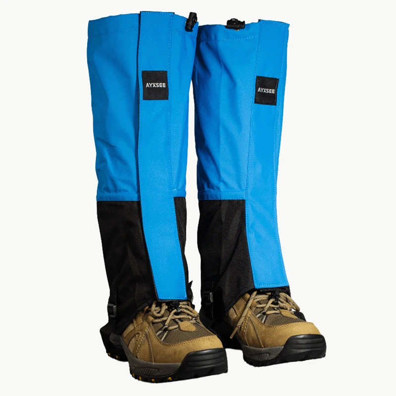 1 Pair Waterproof Leg Covers Elastic Strap Long Tube Legs Protection Hiking Skiing Climbing Trouser Shoes Cover Durable Bandage