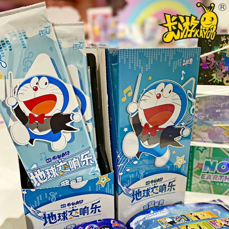 

Подлинная карта KAYOU Doraemon Doraemon Earth Symphony, лазерный билет, карта с корнем, слепая коробка, официальные оригинальные карточные карты