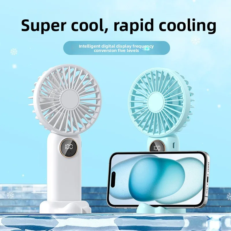 

New Mini USB Handheld Fan Charging Handheld Small Fan Portable Desktop Handheld Stand Fan