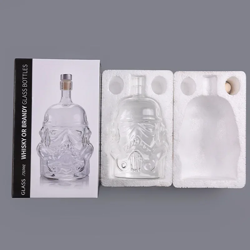 NONE 750 ml Kreative Storm Trooper Helm Whisky Dekanter Wodka Wein Glas Tasse Männer Geschenk Bar Party Wein Gläser Zubehör 4