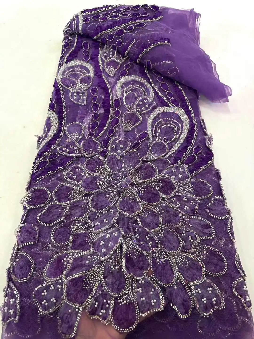 

Роскошная французская вышивка, тяжелое кружево с пайетками для свадебных нарядов, новая высококачественная африканская нигерийская ткань для женихов