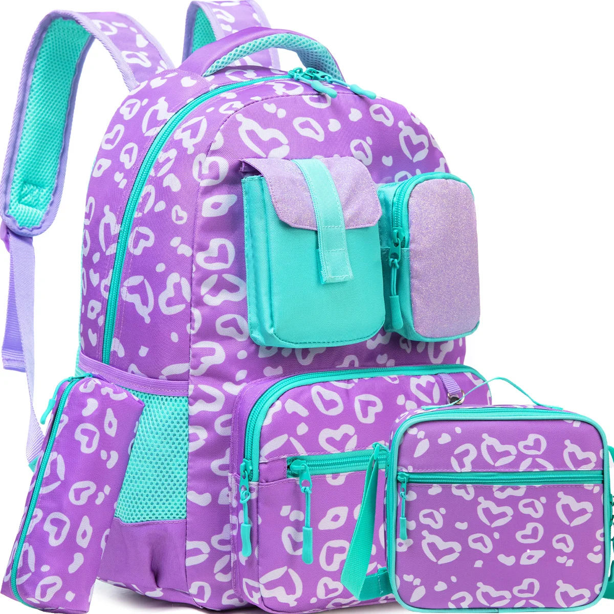 

Backpack for Girls Sequin Backpacks for Elementary Preschool Students Kids School Backpack with Lunch Box Gift Package