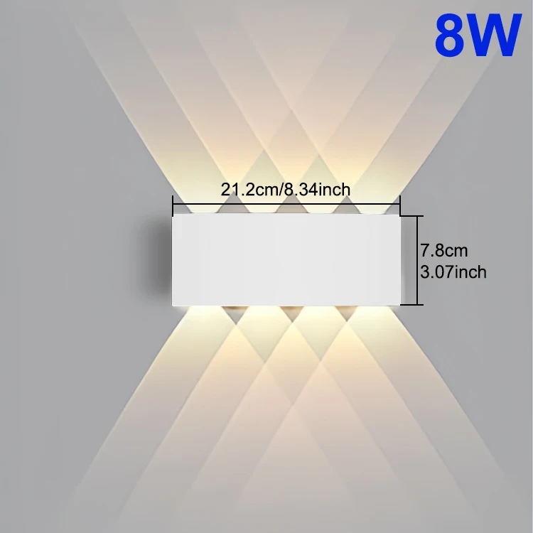 LED Wandlamp Waterdicht IP65 Buiten Wandlamp Tuin Veranda Licht Decor Tuin Yard Badkamer Slaapkamer Woonkamer AC85-265V