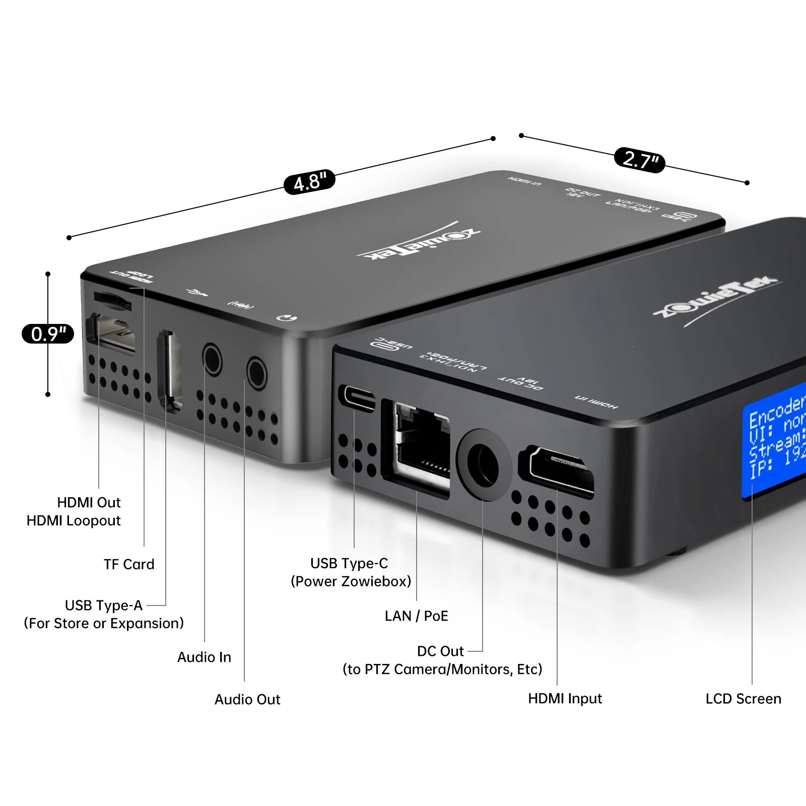 Codificador/decodificador de transmisión en vivo de vídeo HDMI Zowietek 4K, NDI | Convertidor/reproductor HX3, captura y grabadora de vídeo, SRT/RTMP(S)/RTSP