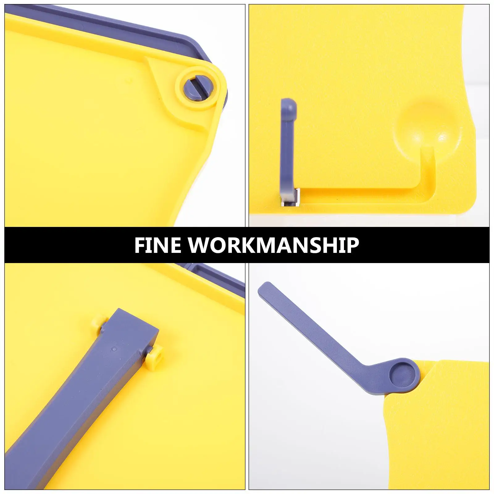 Foldable Desktop Bookshelf Yellow Musical Score Portable Rack Kids Students Reading Shelves Storage Holder Multipurpose Book