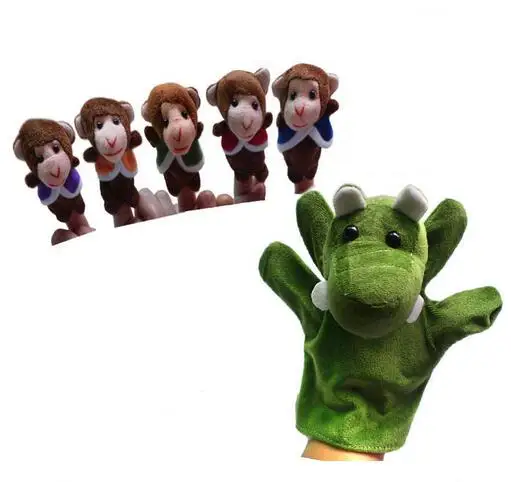 

6PC/SET 30PCS=5SET Finger Puppet The Nursery Rhyme Finger Puppet Five Little Monkeys Swing In a Tree Finger Toy Wholesales YH368