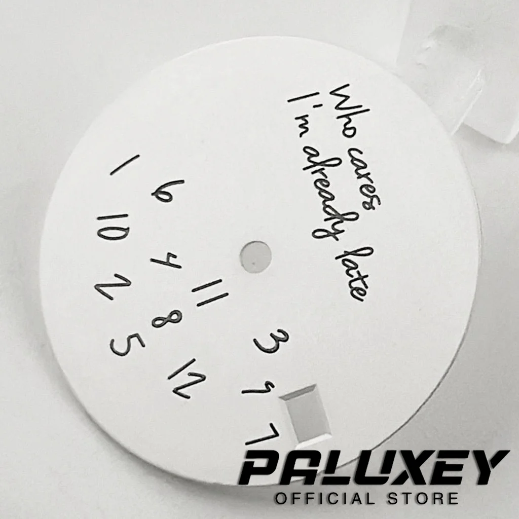 28.5mm New Log Modified Watch Face Watch Dial For NH35 4R35 Movement Who Cares Lt's Already Late Watch Accessories