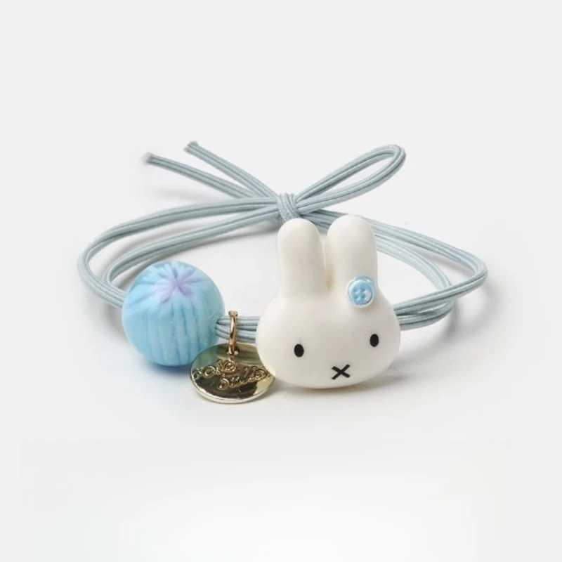 New Miffy Personality Anime Surrounding Cute All-match Hair Ring Creative Cartoon Two-dimensional Beaded Rubber Tendon Head Rope view 3